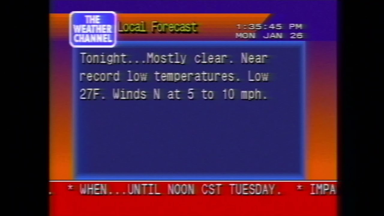 WeatherStar 4000 - Houston, TX (1/26/2026 1:32 PM)