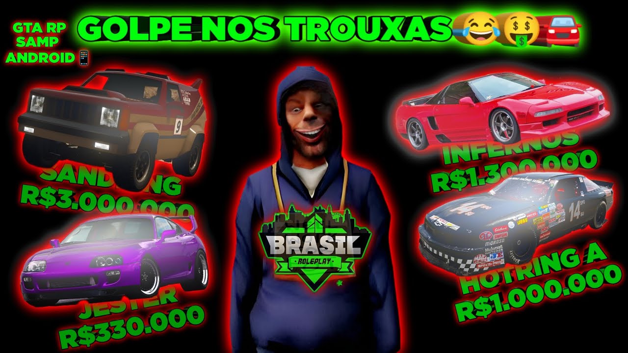 O MAIOR GOLPE DE CARROS GTA RP📱 😂😈 BRASIL ROLEPLAY (Canmelo Samp)
