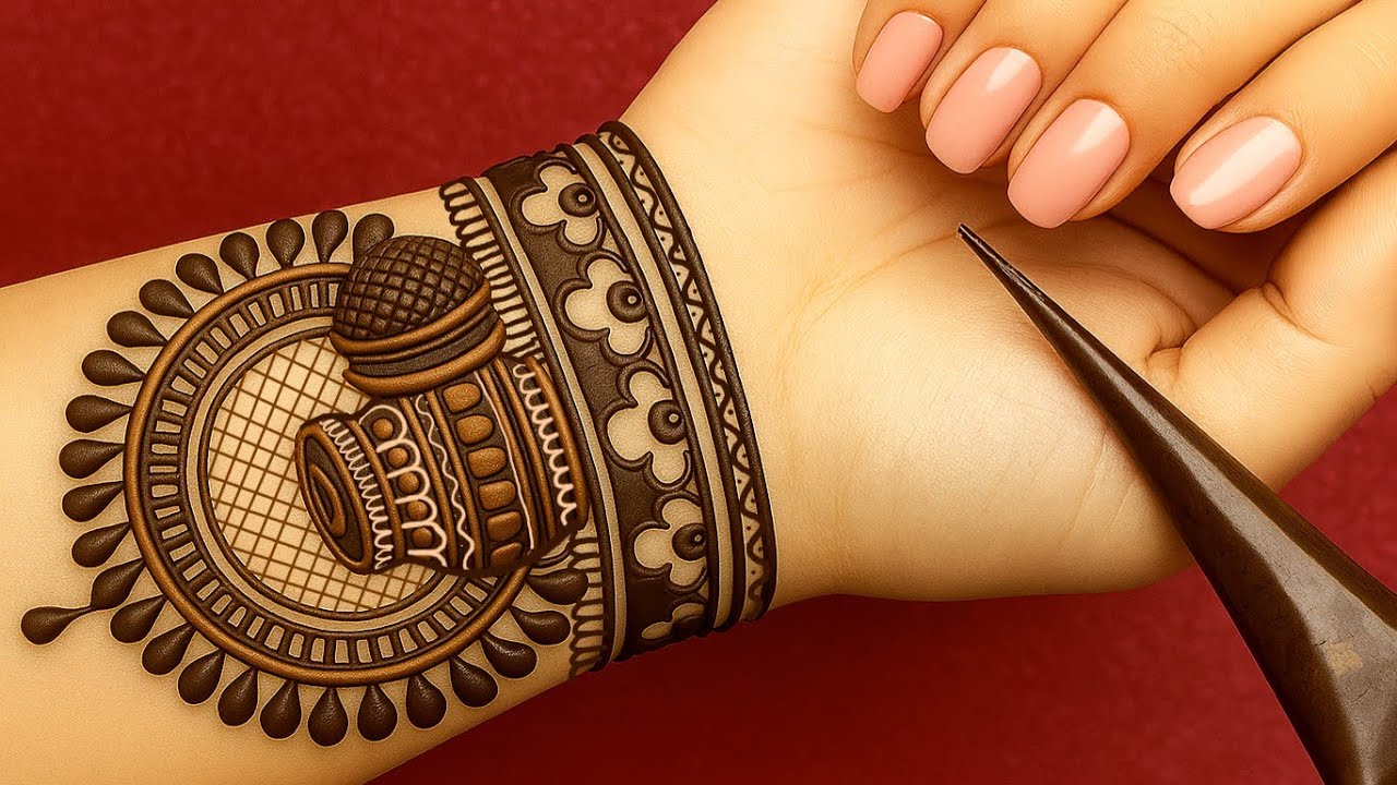 Karwachauth Special Простой арабский дизайн Менди | Простой дизайн Менди | дизайн Менди | Менди