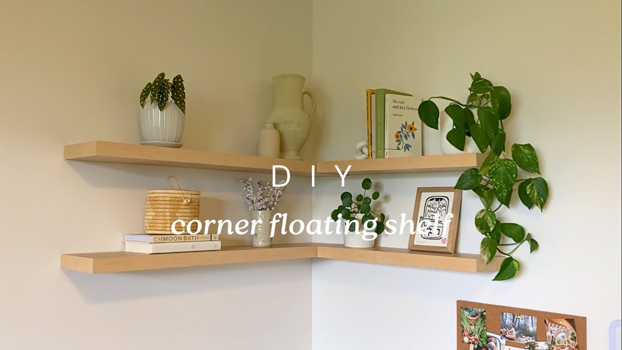 DIY Corner Floating Shelves