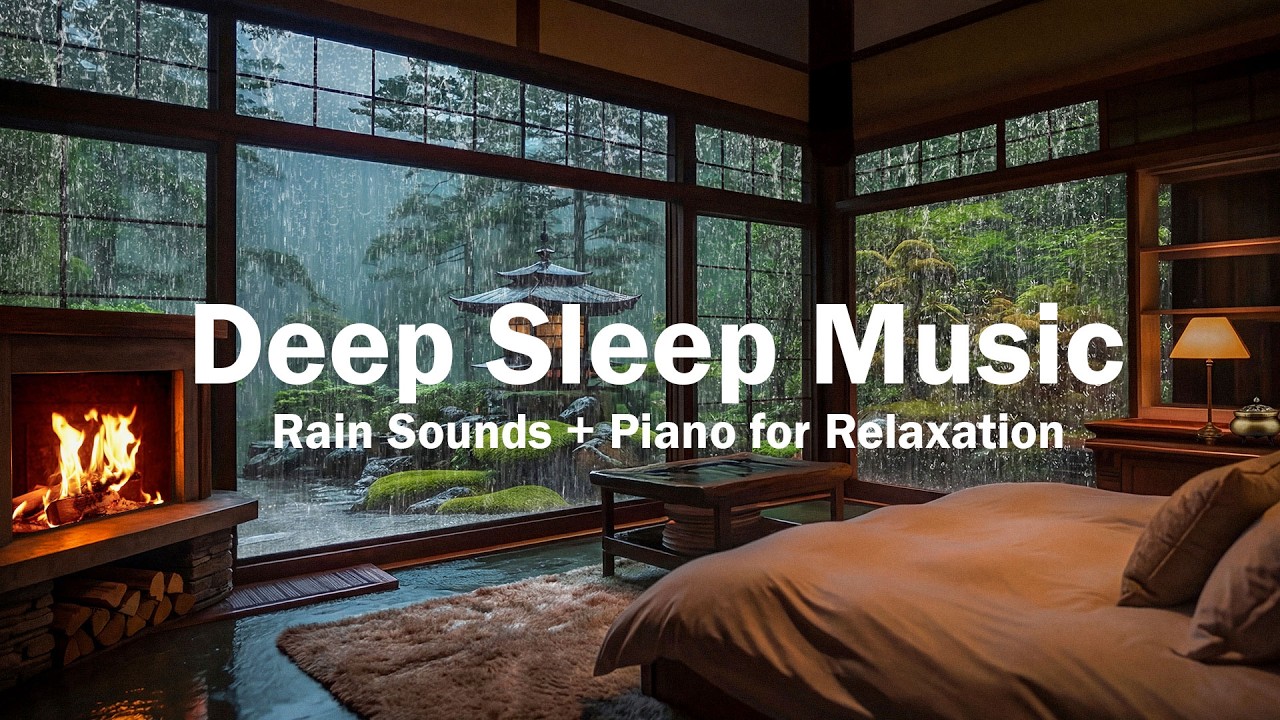 (No Ads) Relaxing Piano Music – Relaxing Sleep Music & Rain Sounds for Deep Sleep, Anxiety Relief