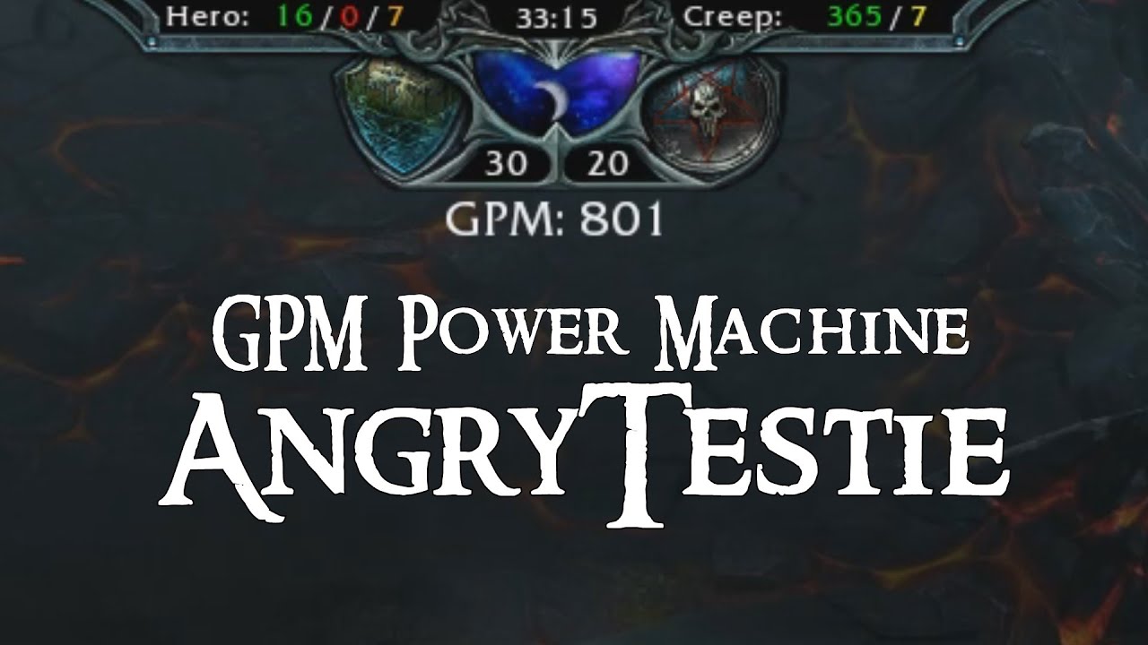 God of GPM | AngryTestie the fastest farming Machine in HoN