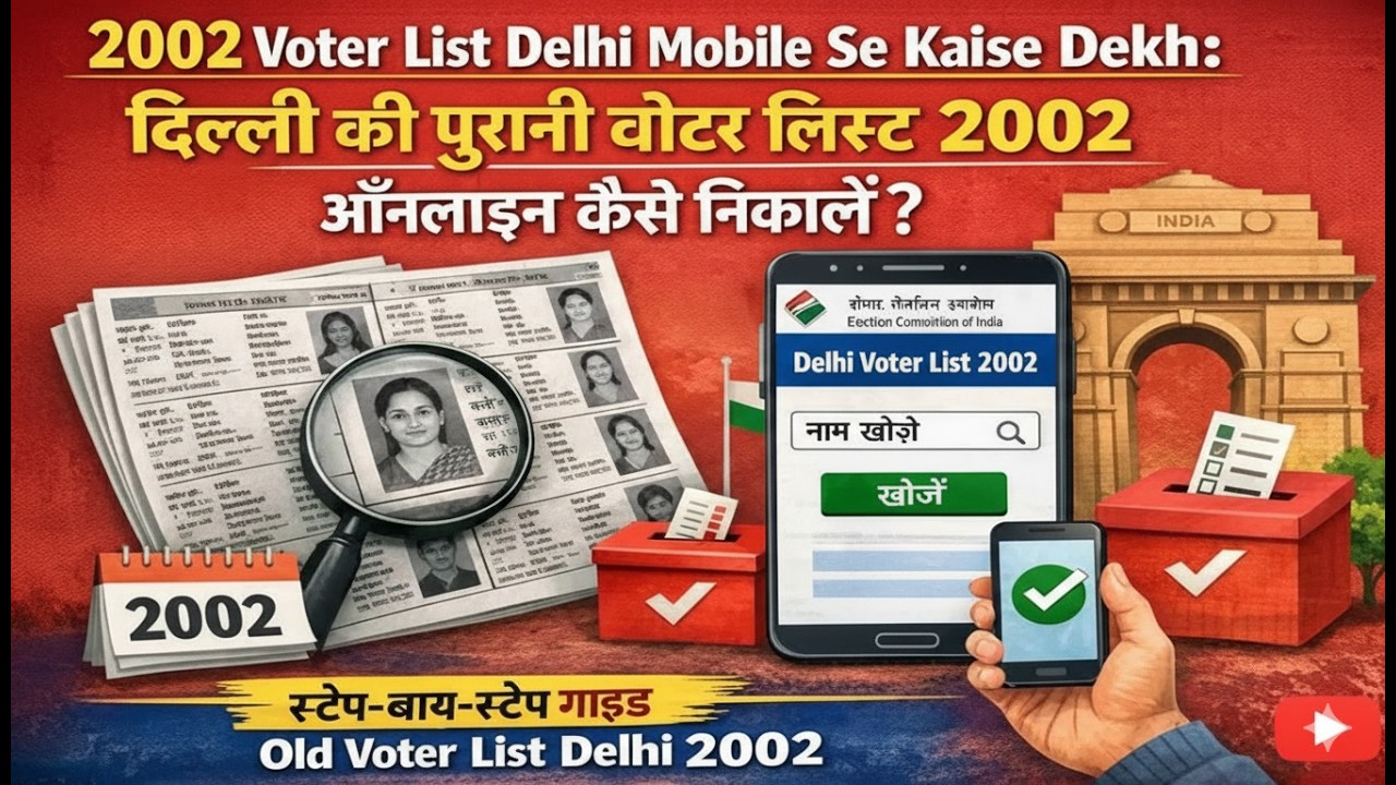 Delhi 2002 Voter List Kaise Nikale Online 📱 | Purani Voter List Download Step by Step