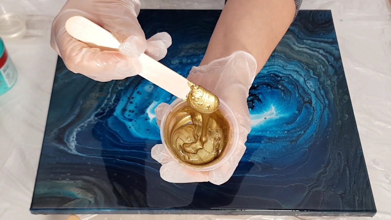STUNNING!!! Embellish an Acrylic Pour - Mixed Media