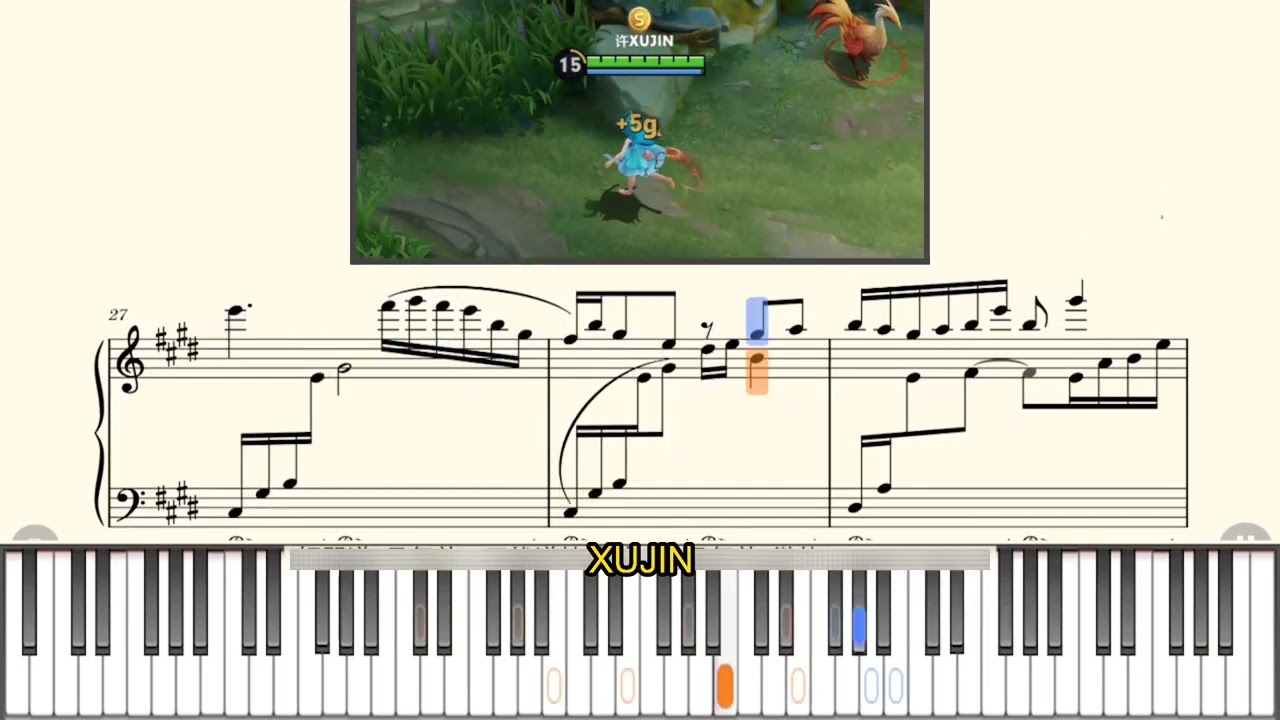 Honor Of Kings The Mermaid Song PIANO COVER By XUJIN Tutorial Dolia Heino Background Music Theme BGM