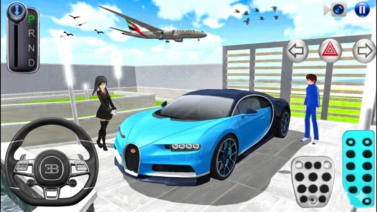 3D Driving Class | Bugatti Chiron Supercar in Luxury House Parking | Gameplay 2026