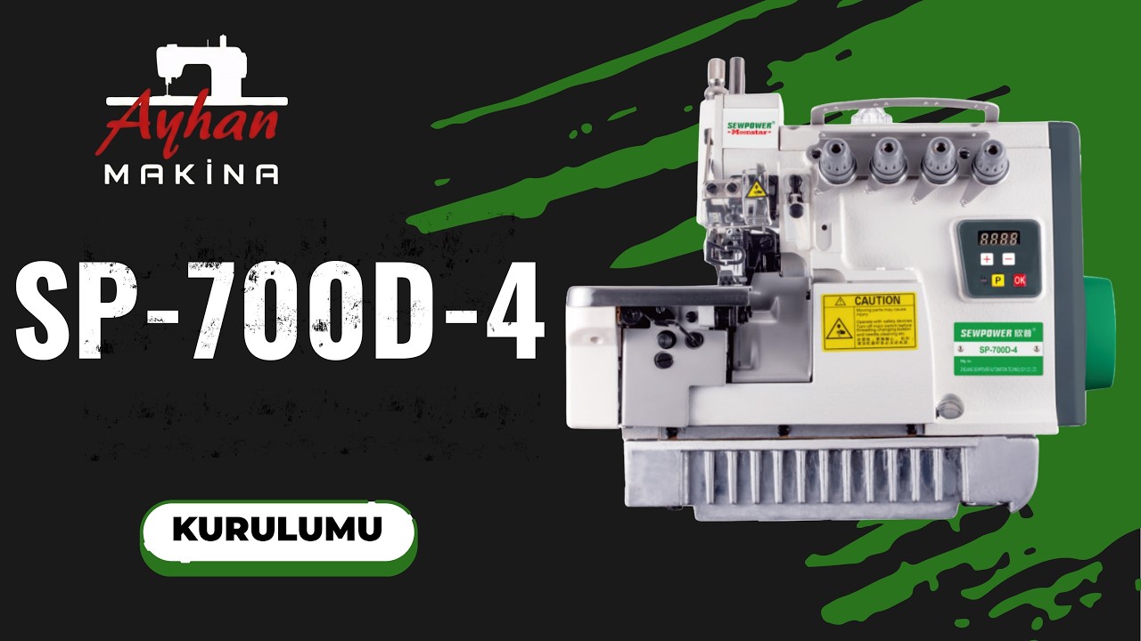 SEWPOWER MOONSTAR SP-700D-4 OVERLOK KURULUMU (KÜÇÜK MASALI)