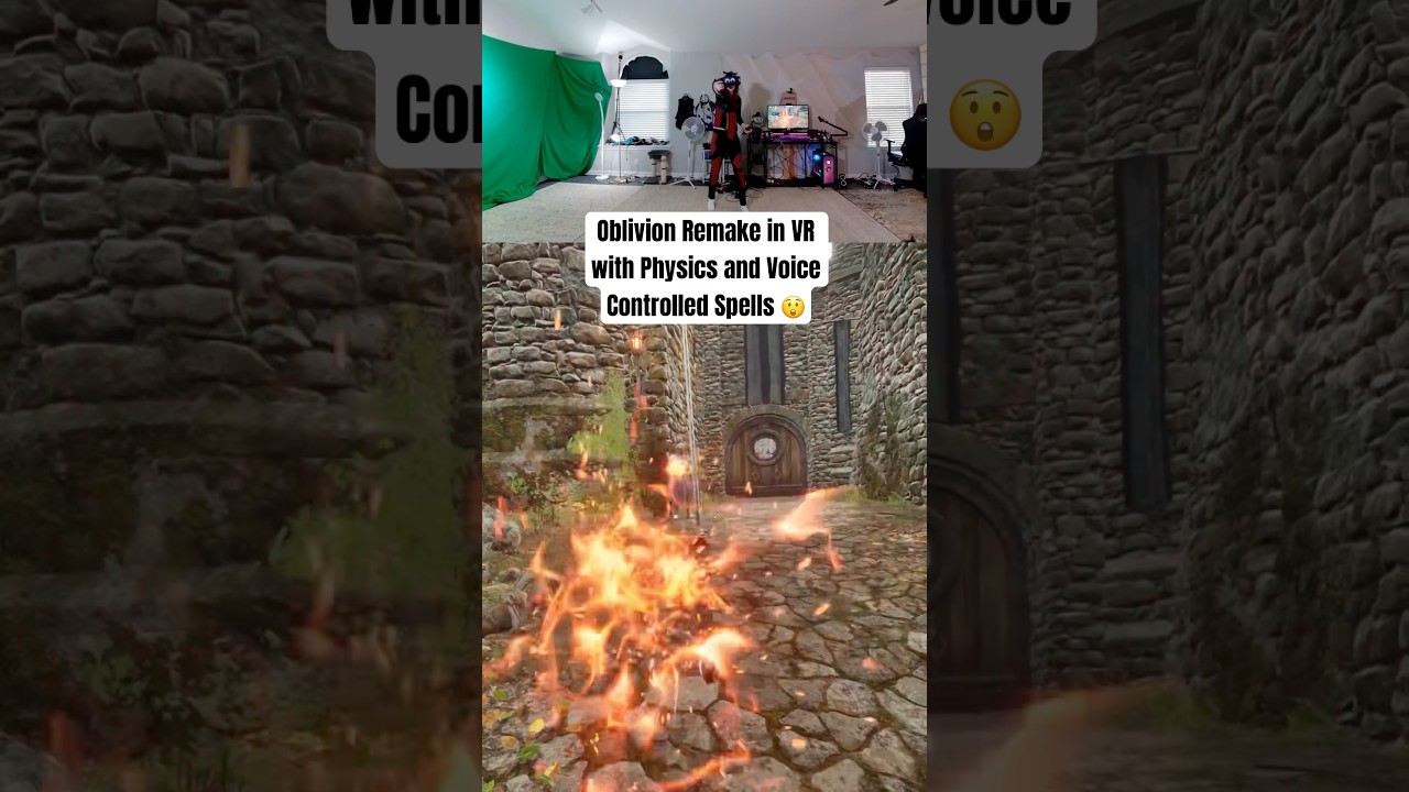 Oblivion Remake in VR with VOICE Controlled Spells!? #oblivionremake #gaming #quest3 #oblivion