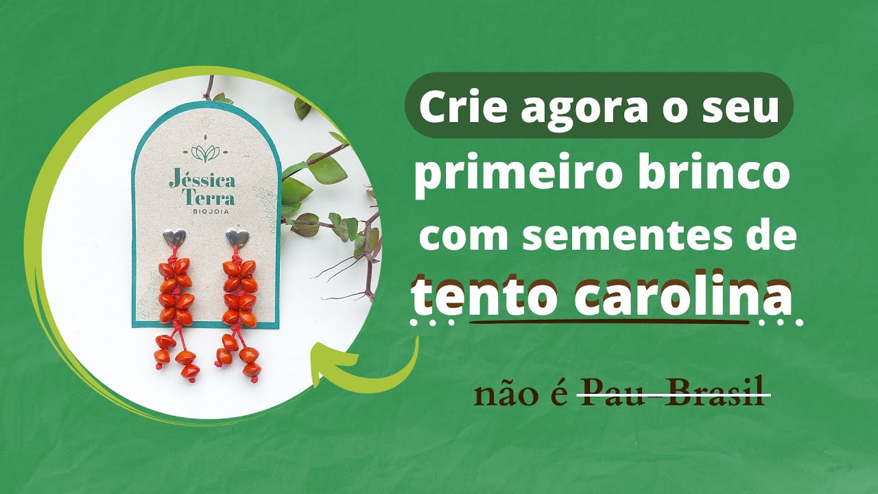 Tutorial de Biojoia: Brinco com sementes