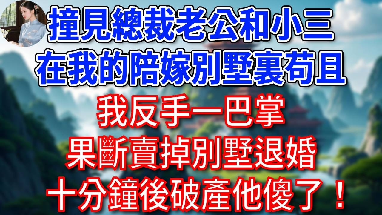 撞見總裁老公和小三在我的陪嫁別墅裏苟且，我反手一巴掌，果斷賣掉別墅退婚，十分鐘後破產他傻了！#為人處世#生活經驗#情感故事#故事#小說#戀愛#情感#婚姻
