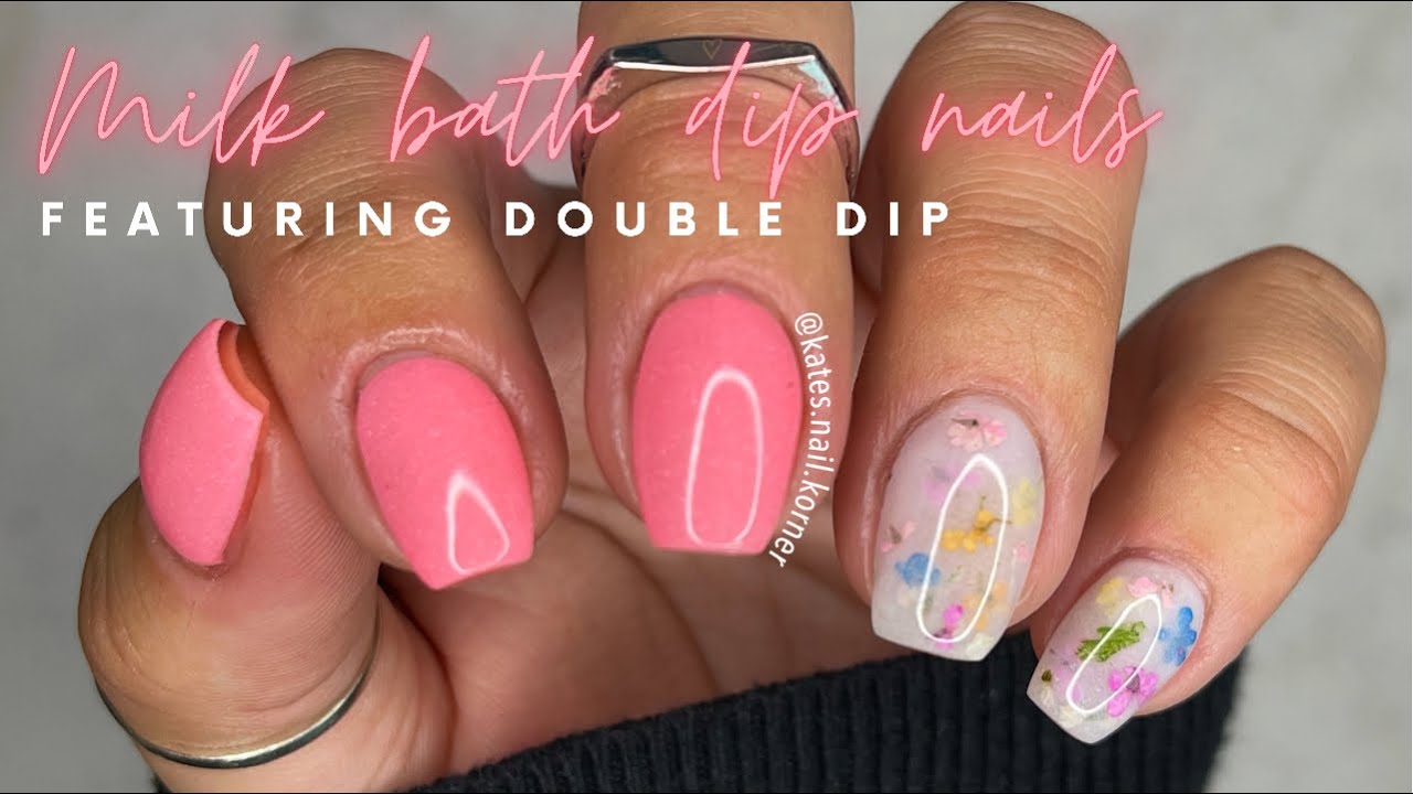 Milk Bath Dip Powder Nails | Featuring Double Dip