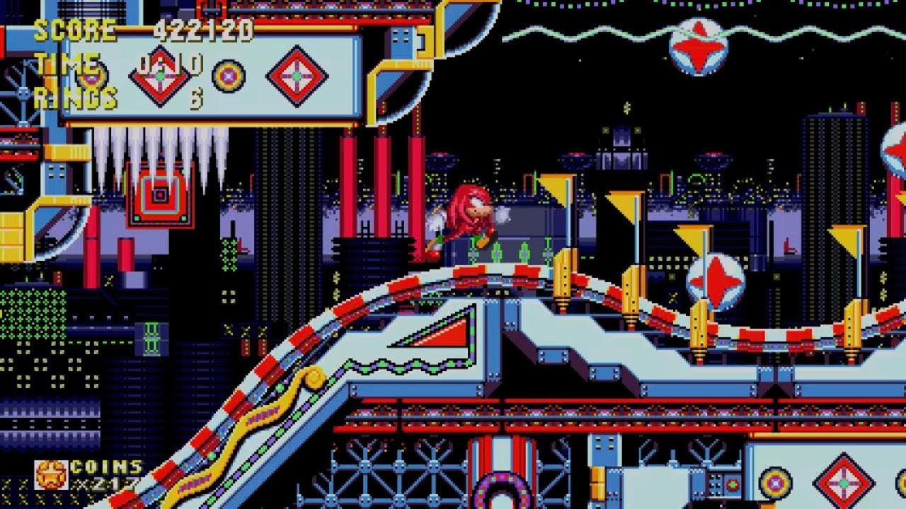 Sonic Origins Carnival Night Zone Act 2 as Knuckles