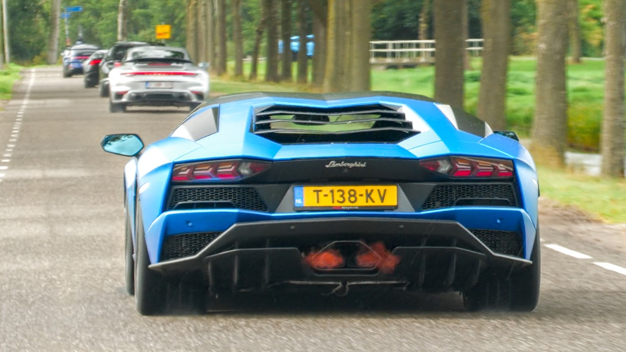 Lamborghini Aventador S with STRAIGHT PIPE Exhaust PURE V12 ENGINE SOUNDS!