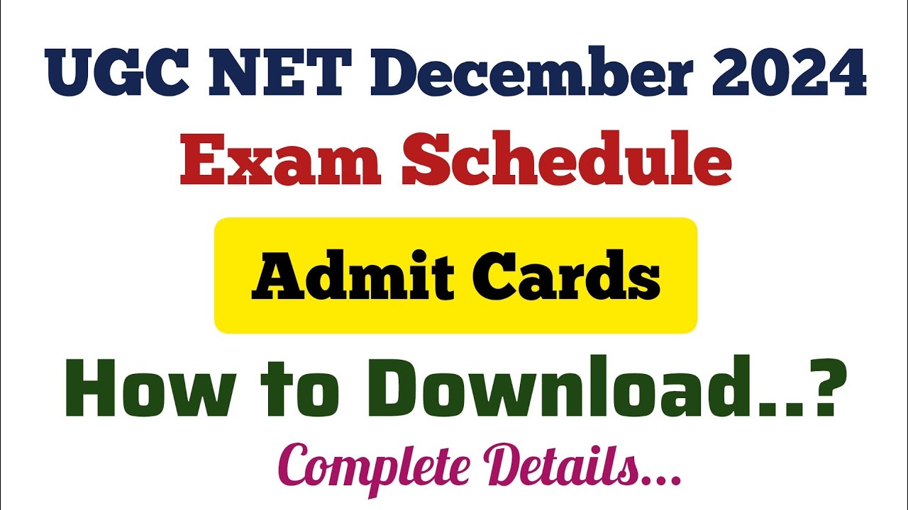 UGC NET December 2024 Admit Cards. How to Download? in Telugu
