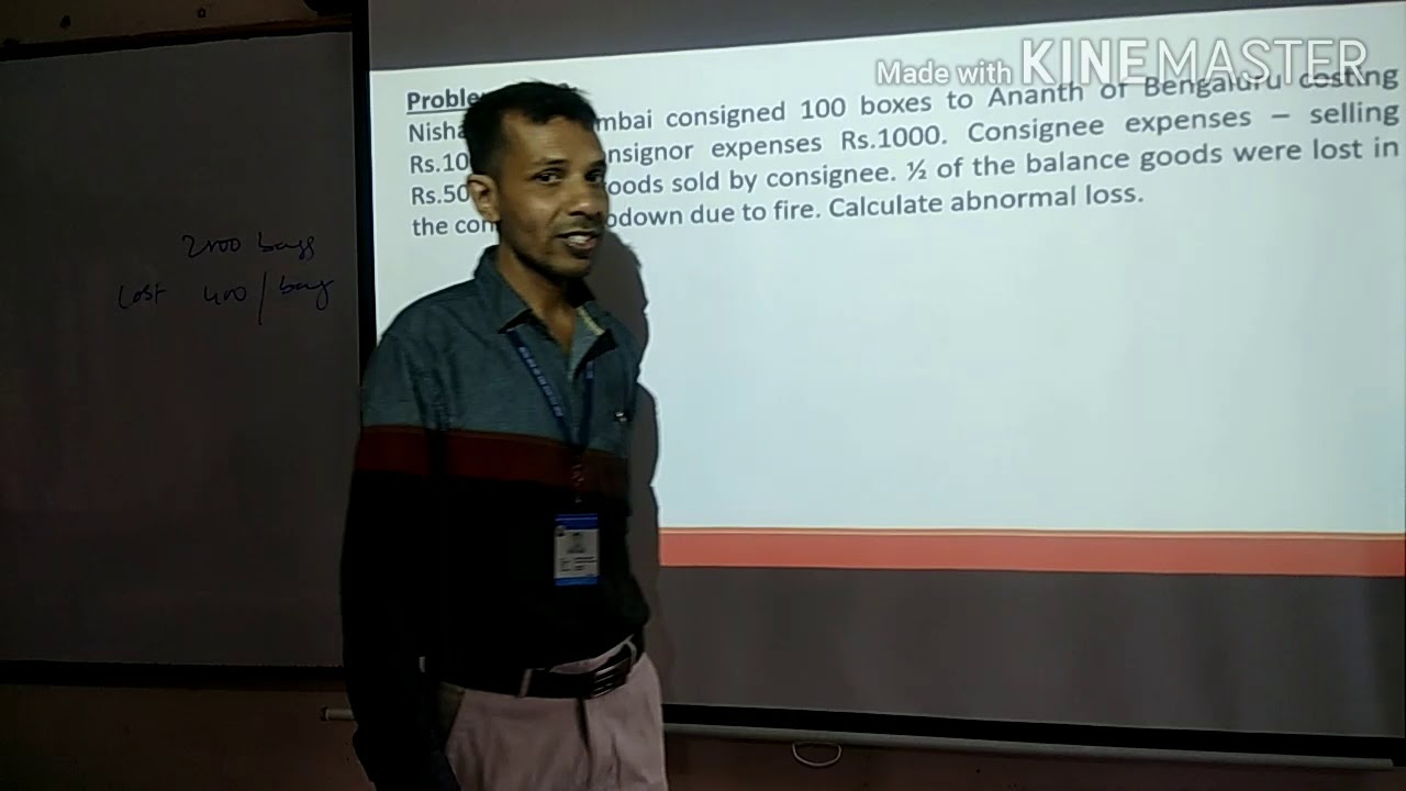 II SEM B. Com-AFA-Consignment Account -Abnormal Loss series -2