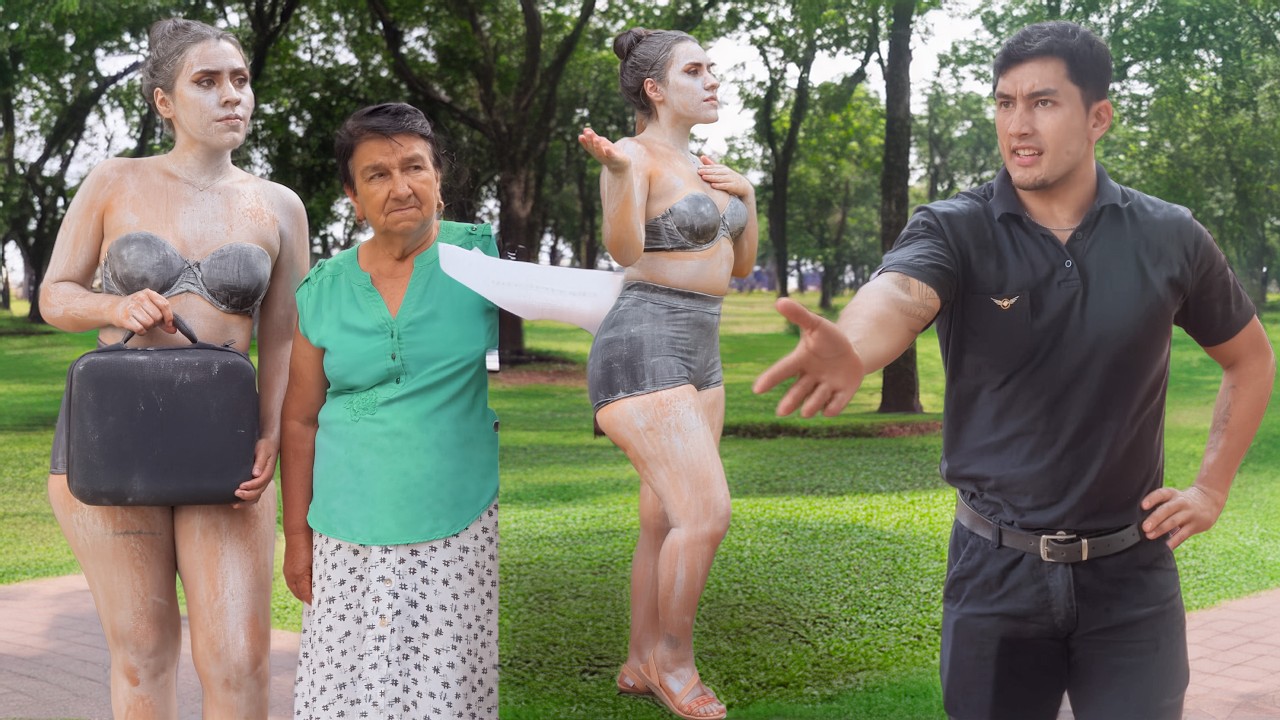 Estatua roba maletín de dinero por una buena razón
