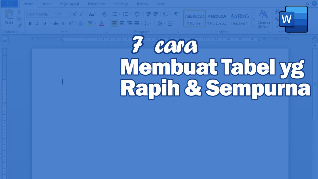 7 Cara Membuat Tabel Yang Rapih dan Sempurna di Microsoft Word I Tabel Untuk Daftar Isi