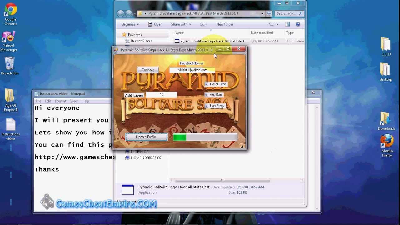 Pyramid Solitaire Saga Hack All Stats Best March 2013 v1.0