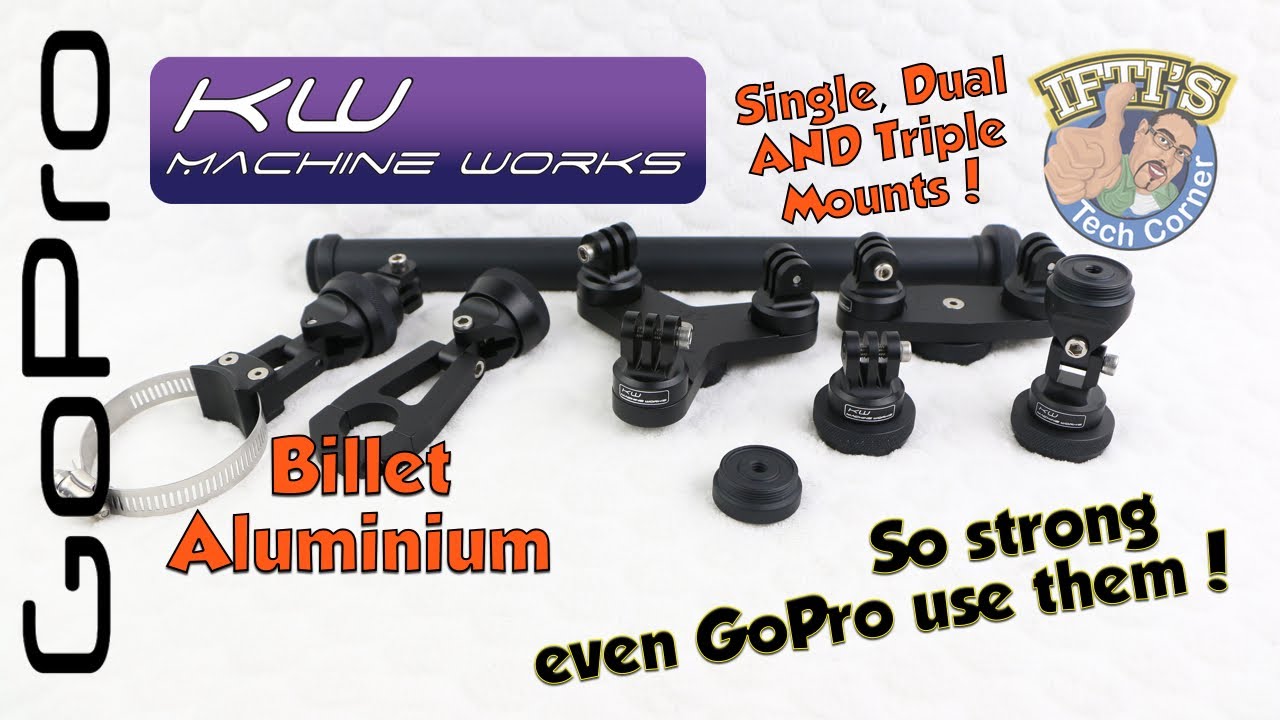 KW MachineWorks Billet Aluminium GoPro Mounts : REVIEW - AS USED BY GOPRO!