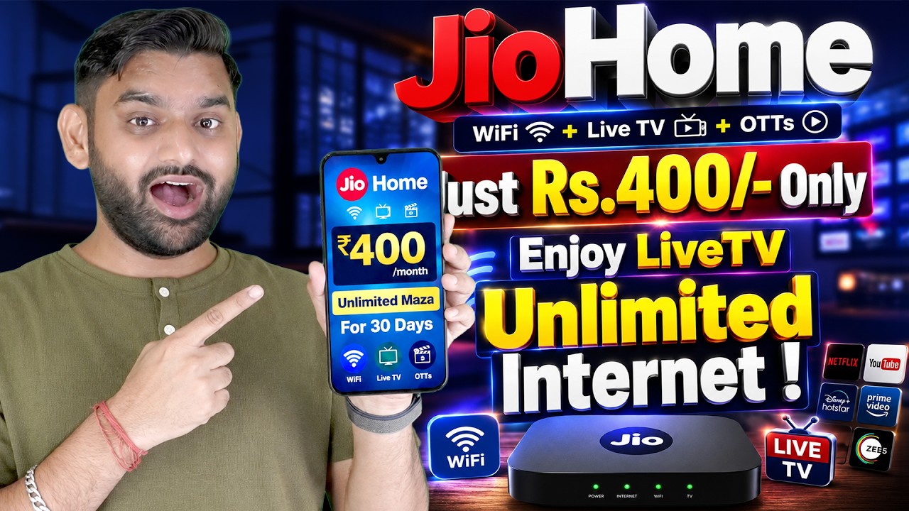 Jio Home Plans Launched! ₹400 Plan with WiFi, Live TV & OTT | Jio Fiber & AirFiber New Plans 2026