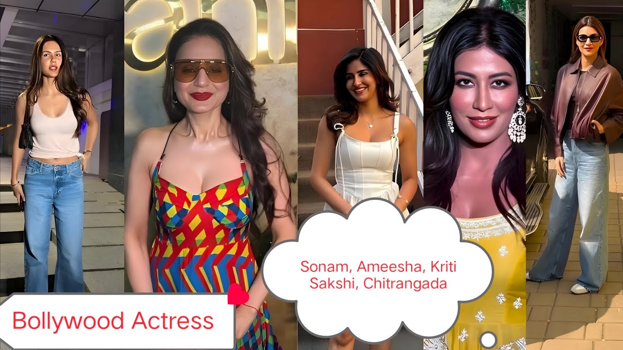Bollywood Actresses Ameesha Patel, Kriti Sanon, Sonam Bajwa, Sakshi Malik, Chitrangda Singh Video 🥰