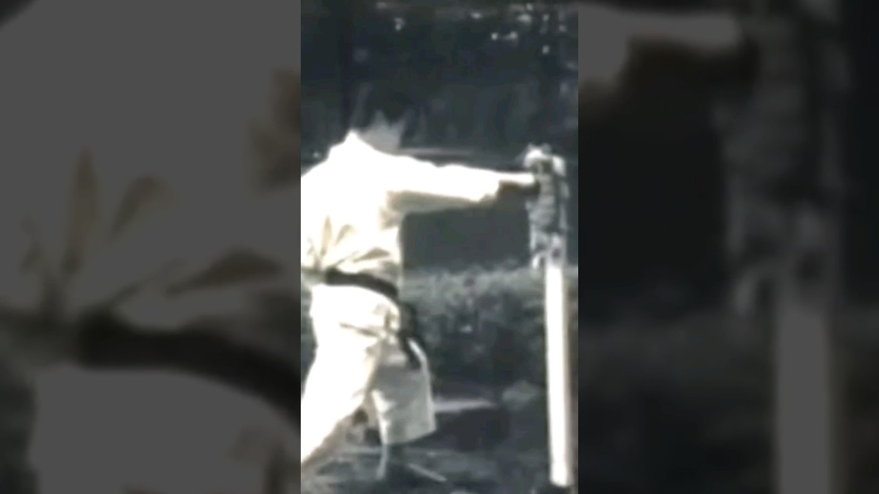 Sensei Keinosuke Enoeda training with makiwara🥋👊