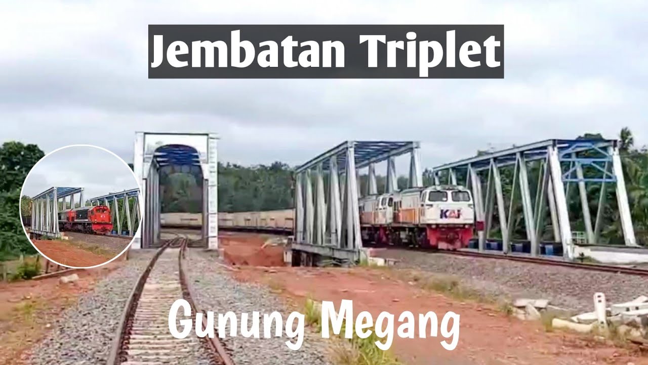Triplet | Momen hunting kereta di Jembatan 3 Gunung Megang