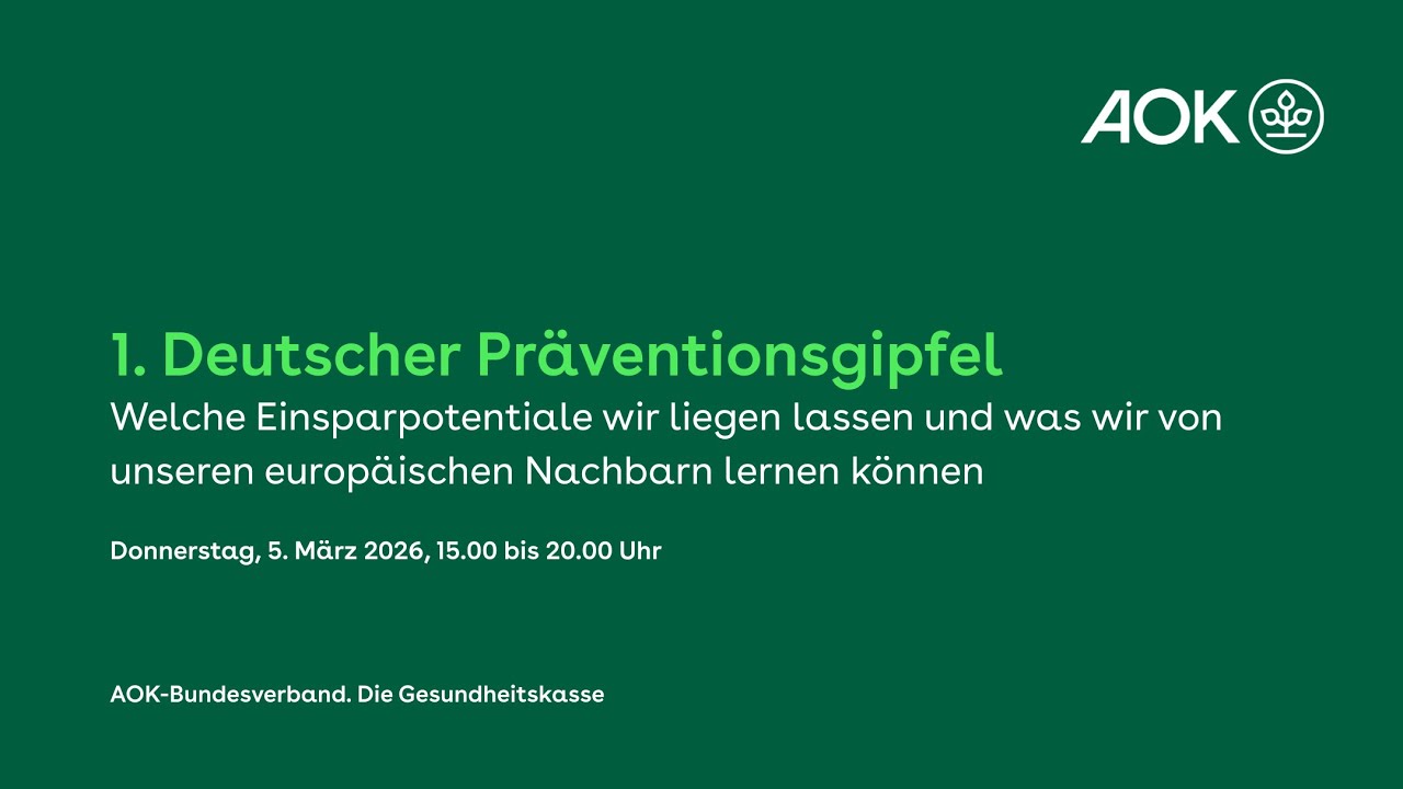 1. Deutscher Präventionsgipfel