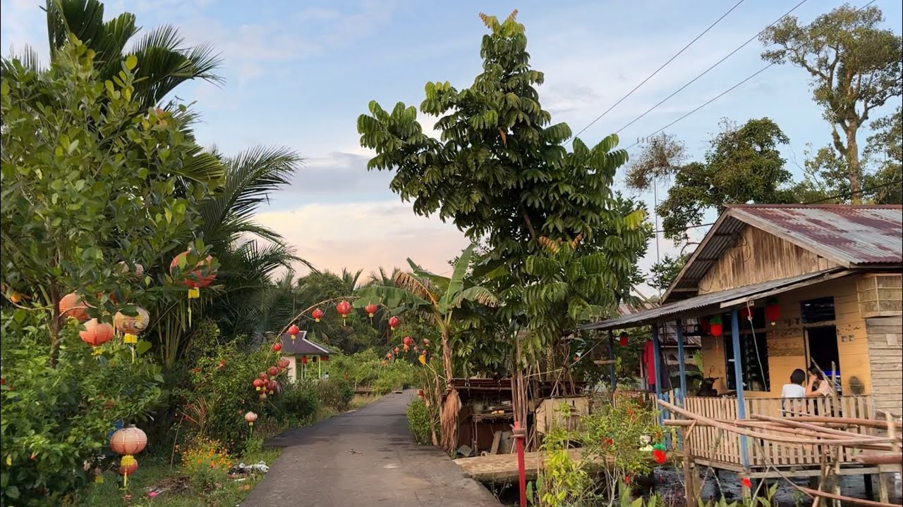 🇮🇩kampung Tionghoa印尼加里曼丹岛上的客家村落，祥和宁静，无忧无虑地就像一个世外桃源！