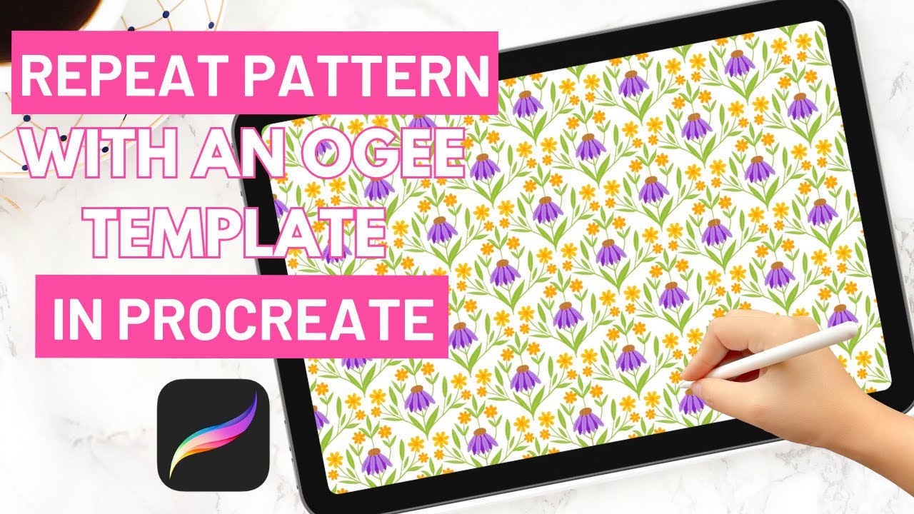 Seamless Repeat Pattern with Ogee Template