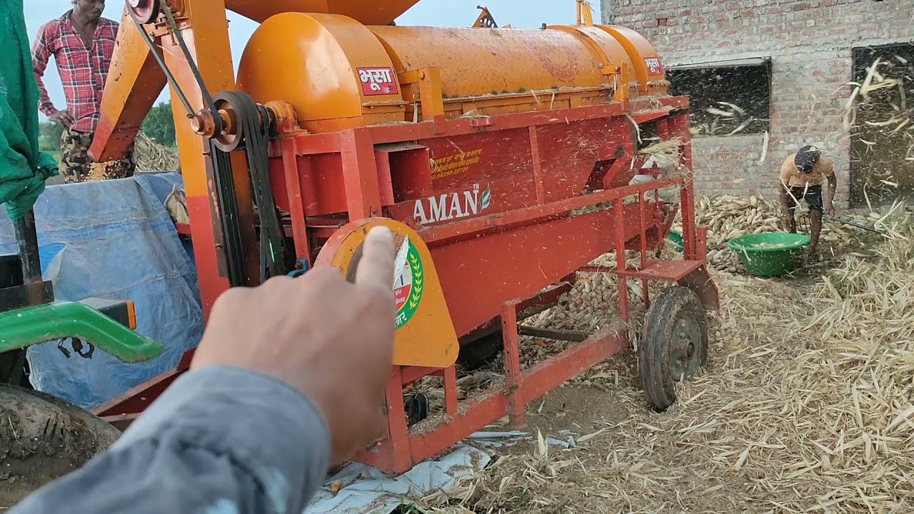 New Makka Thresher Machine ! न्यू आधुनिक मक्का निकालने की मशीन थ्रेसर