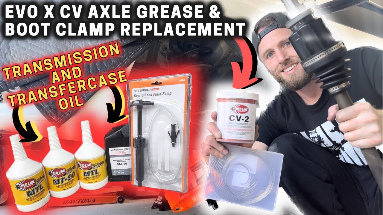 Replacing CV Joint Grease & Installing Axles / Transmission & Transfer Case Fluid Change ( Evo X )