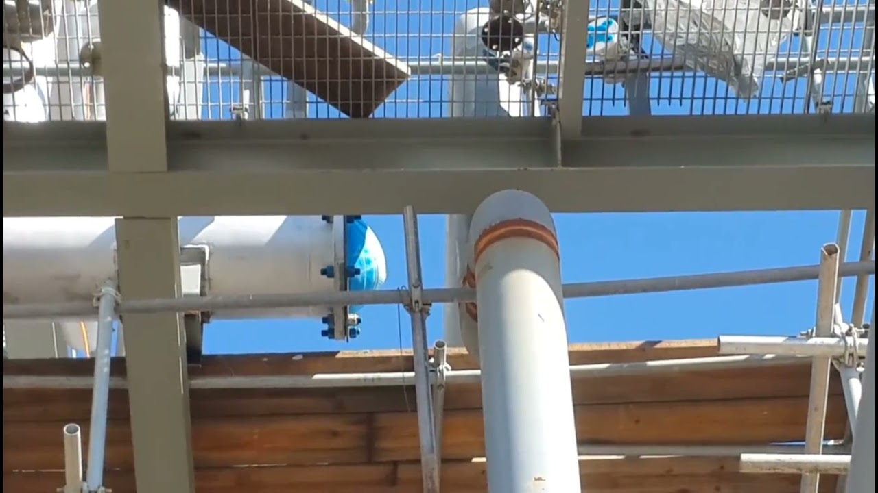 Air blowing pipe line cleaning