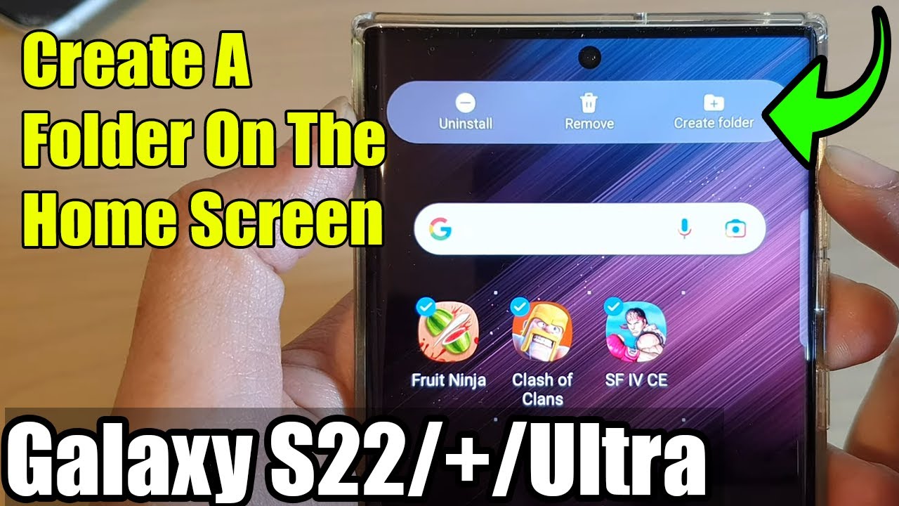 Galaxy S22/S22+/Ultra: How to Create A Folder On The Home Screen