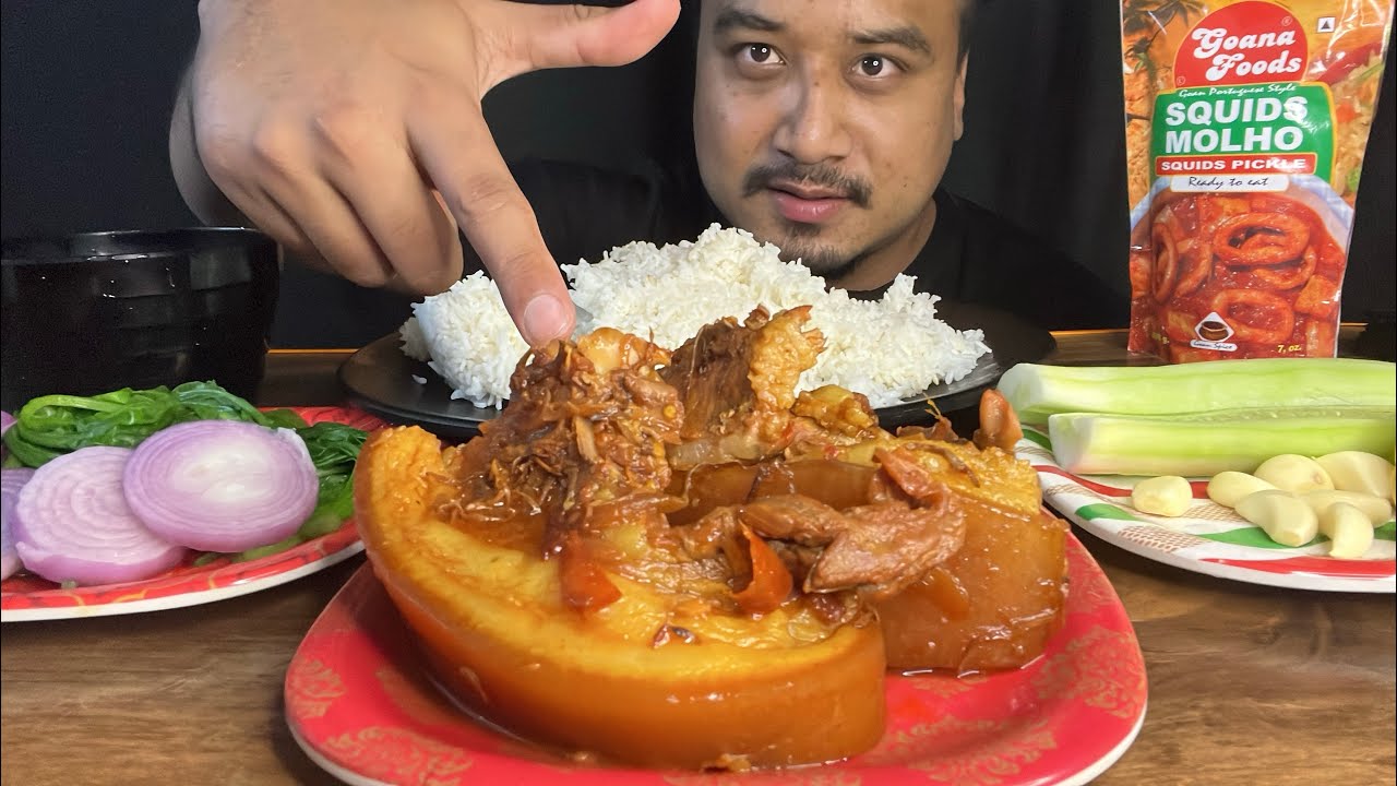 Pork with Dry Bamboo Shoot | Squid Pickle from Goa🦑 