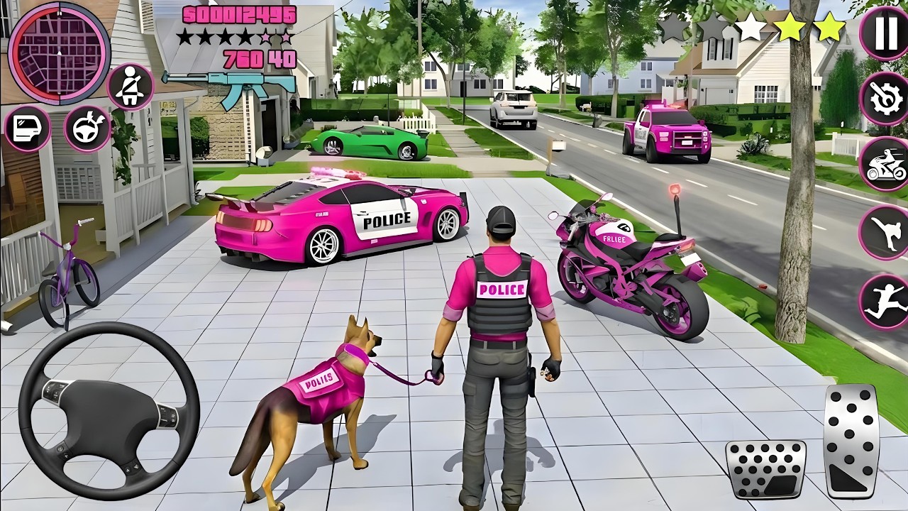 Игра Police Car Chase Simulator 3D - Real Cop Cars Driving Simulator 2025 - Android GamePlay