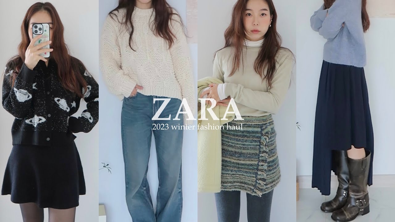 zara haul  색감 예쁘고 뽀짝한 것만 모아 본..🐥☁️ 15가지 자라 겨울템 하울💗 겨울 아우터, 니트, 청바지, 원피스, 롱스커트 (+맨즈, 키즈👨‍👩‍👧)