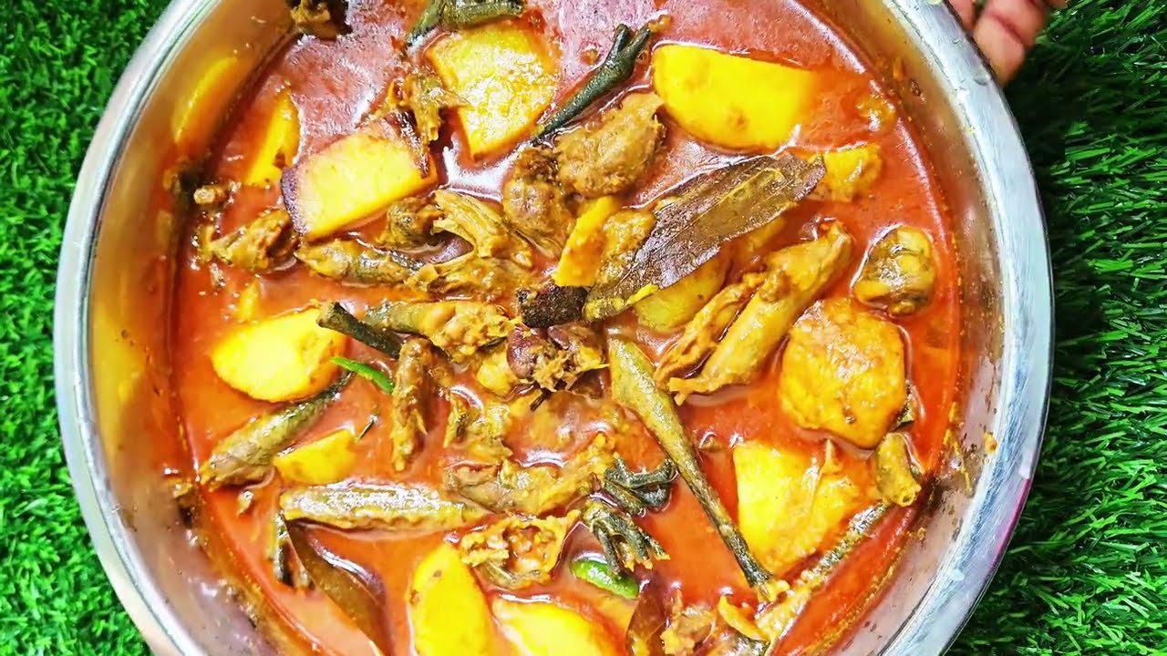 বকের মাংস রান্না করছি খেতে ছিল ও খুবই মজার। 