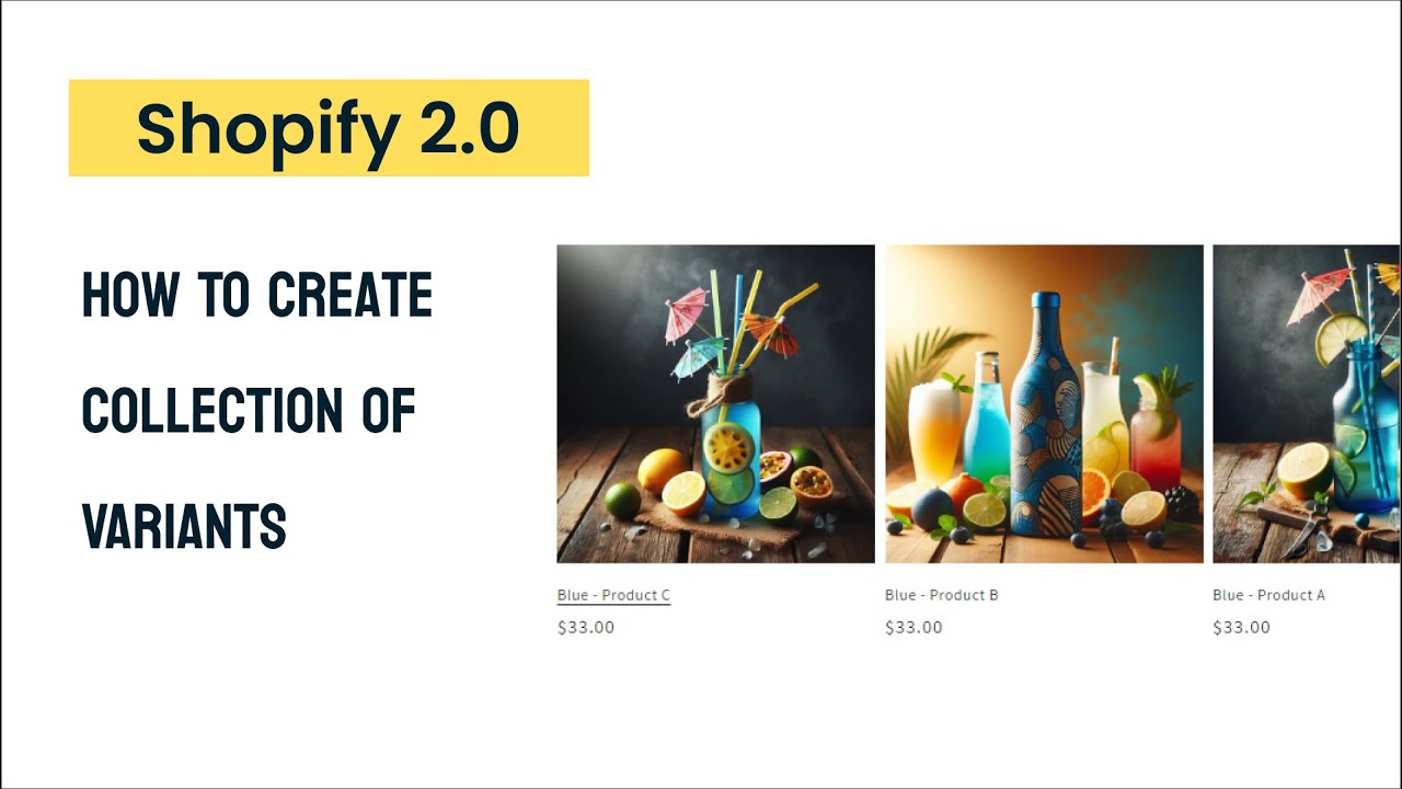 How To Create Collection Of Variants in Shopify