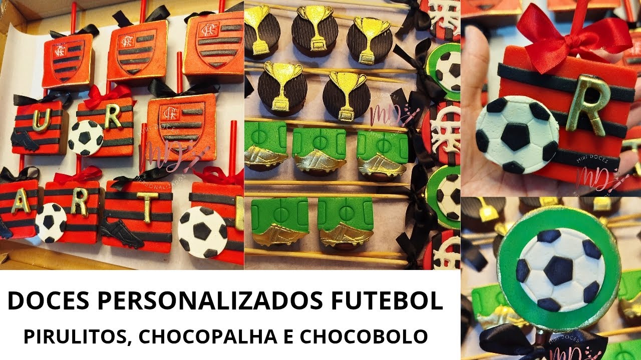 DOCES PERSONALIZADOS FUTEBOL DE PASTA DE LEITE EM PÓ / Flamengo