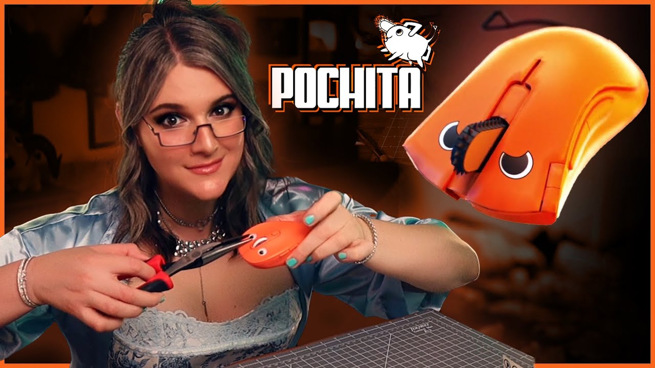 I Made the Viral Pochita Computer Mouse (ASMR) #cosplay #craft #tutorial #trans #asmr #transition