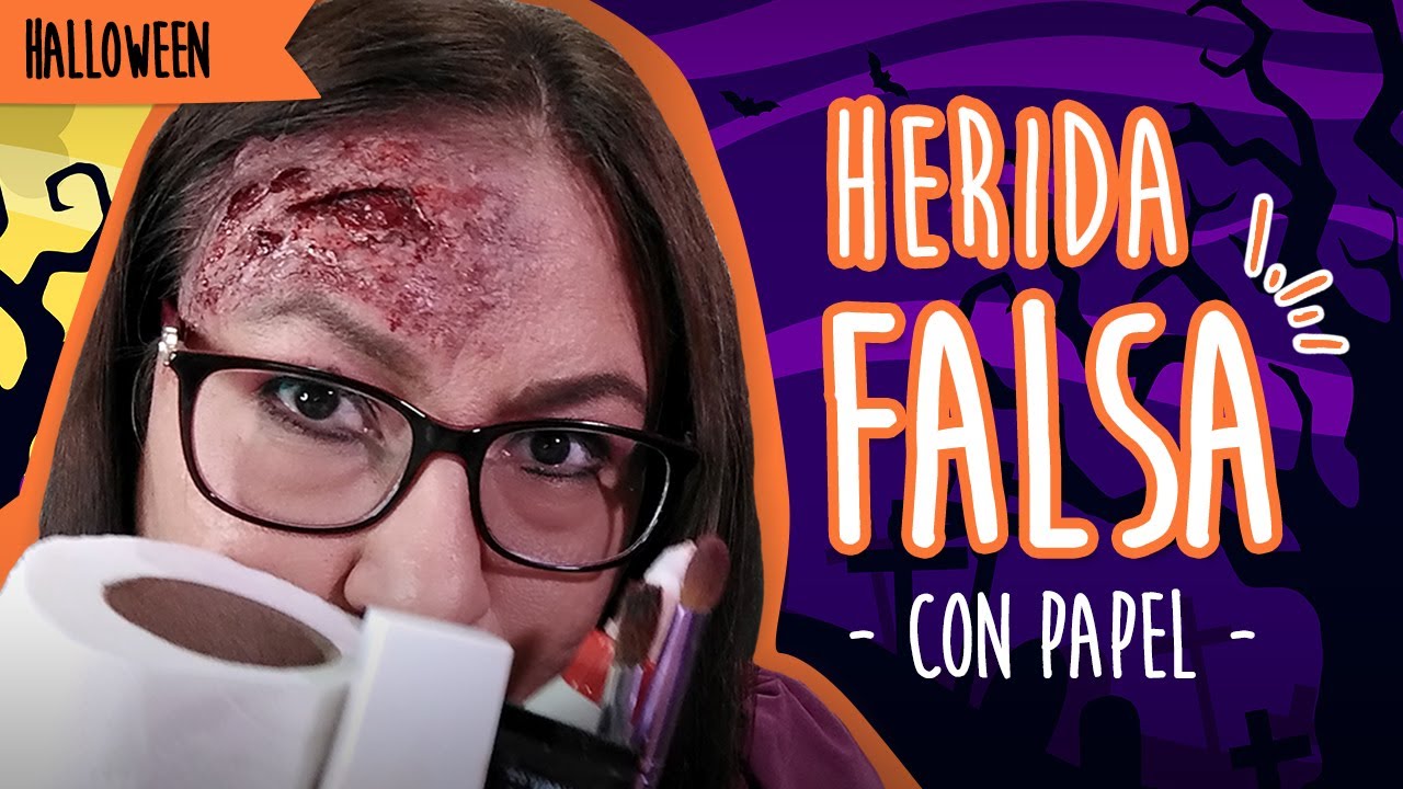 HERIDA FALSA CON PAPEL. HALLOWEEN / Aurora Avalos
