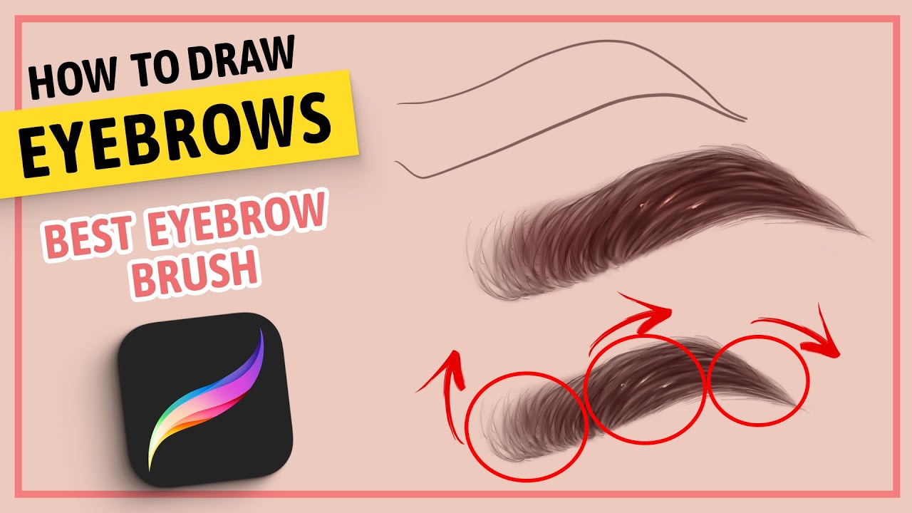 Draw Eyebrows Easily In Procreate | Best Brush For Drawing Eyebrows | Procreate Tutorial