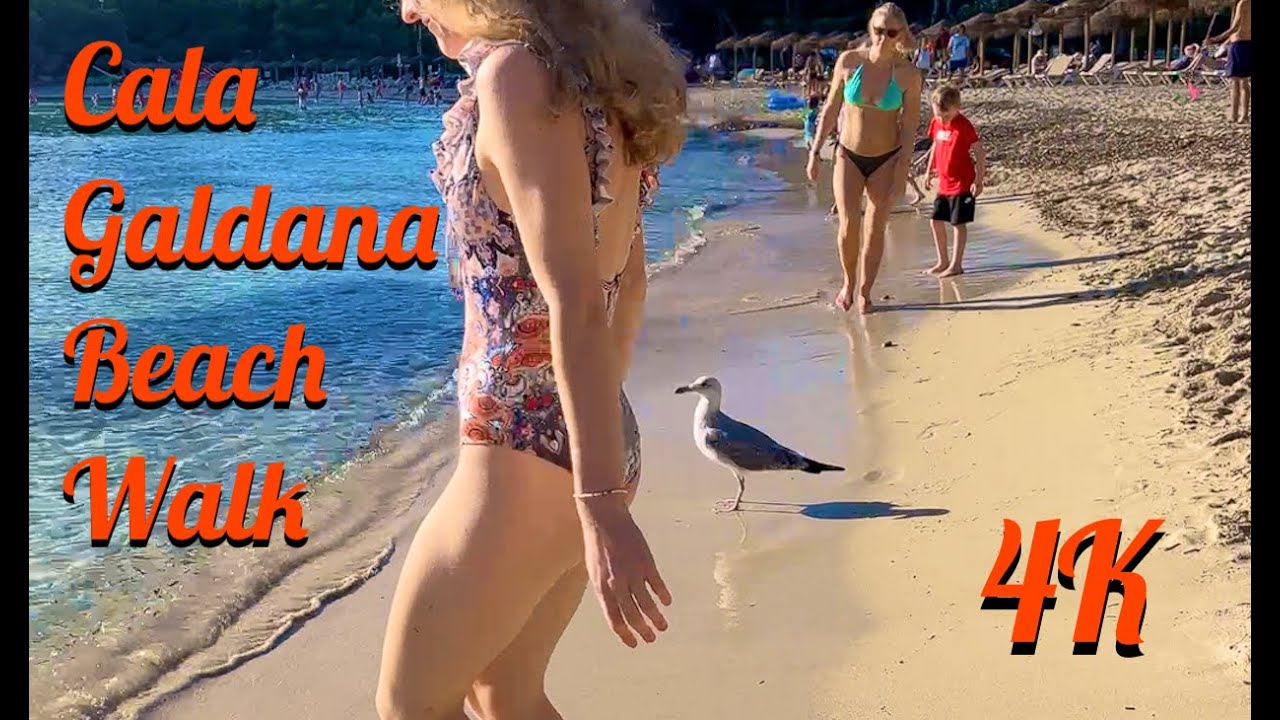 Spanish Beach walk 4K, Galdana, Menorca,