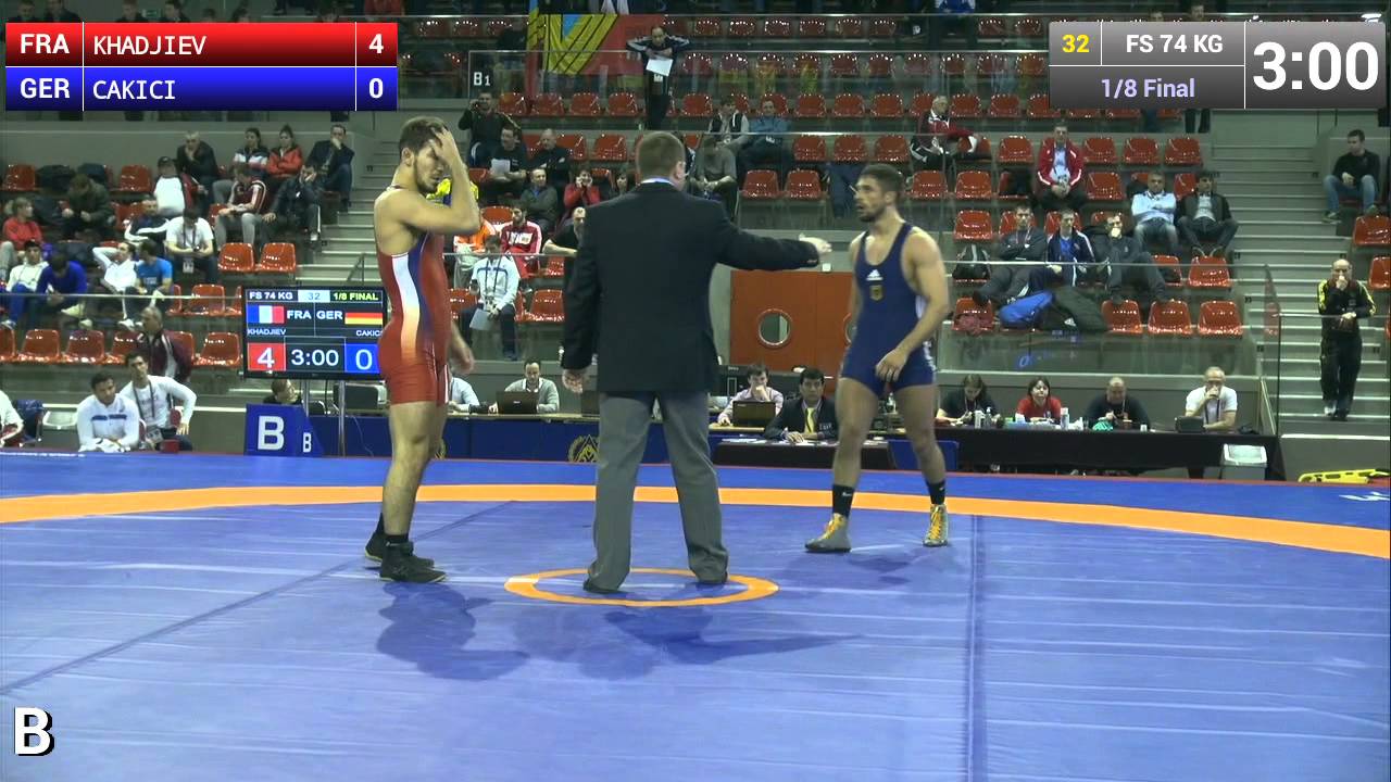 1/8 FS - 74 kg: Kubilay CAKICI (GER) df. Zelimkhan KHADJIEV (FRA), 8-7