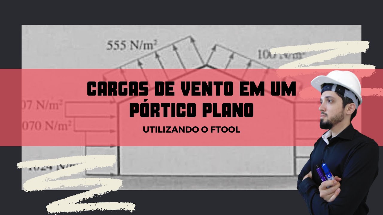 Cargas de vento em um pórtico plano - utilizando o FTOOL