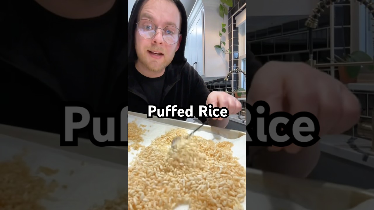 Homemade Puffed Rice can be used as cereal or treats  #homemadepuffedrice #homemade #puffedrice #fyp