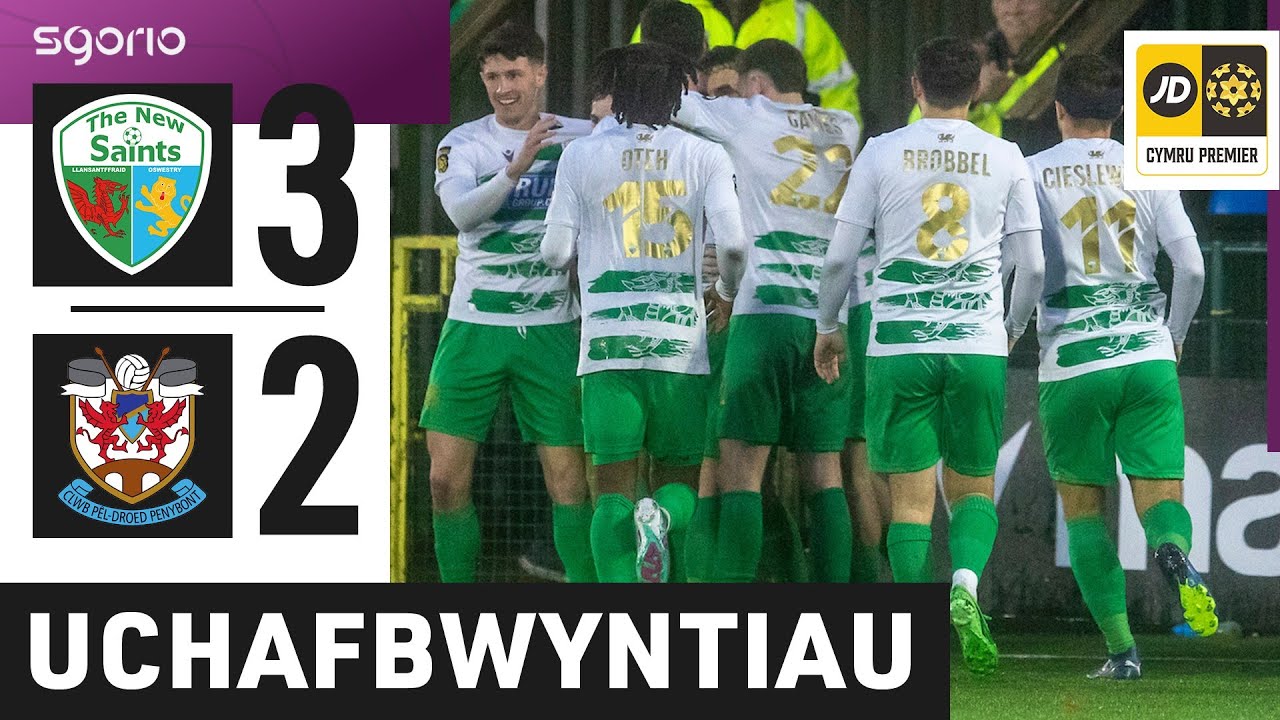 Uchafbwyntiau | Highlights: Y Seintiau Newydd 3-2 Pen-y-bont | JD Cymru Premier