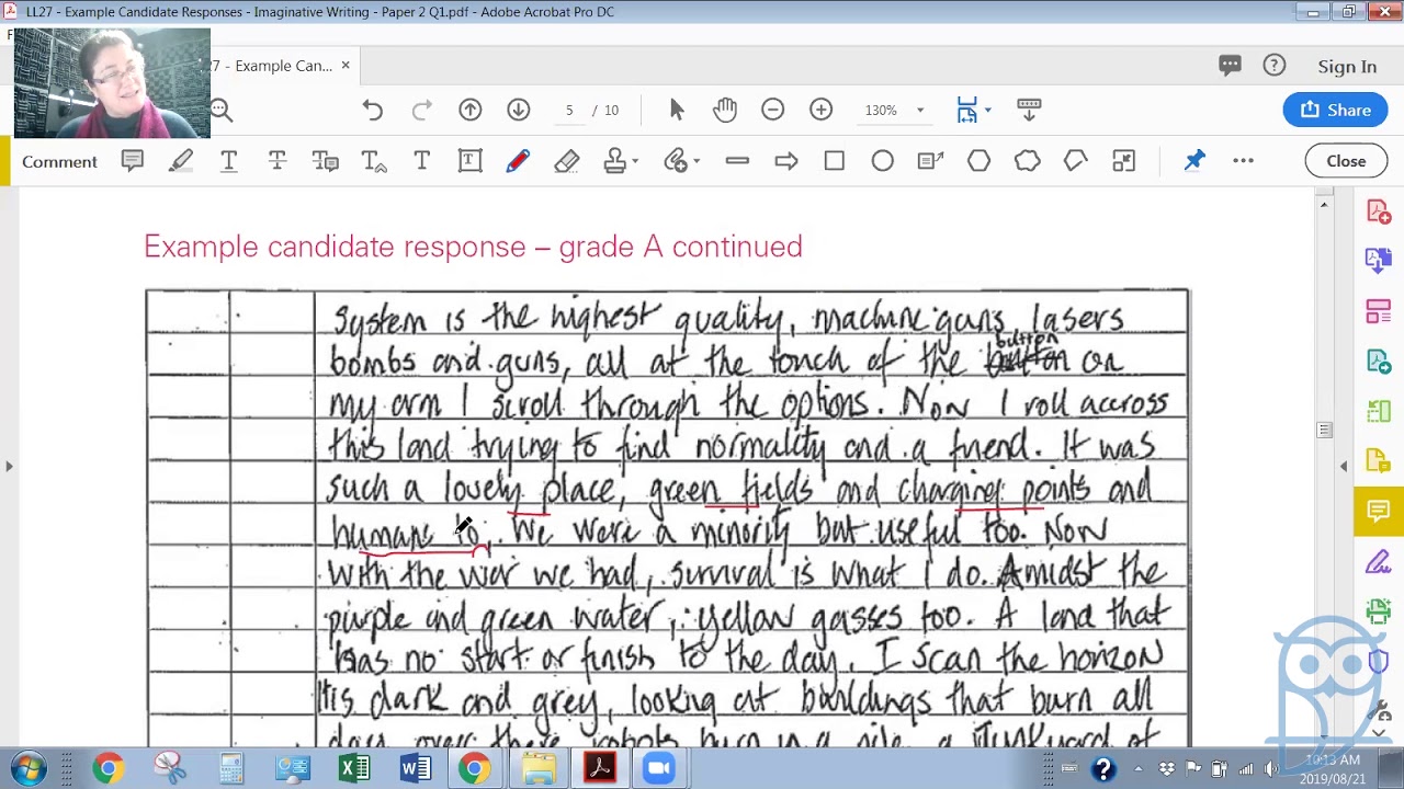 Live Lesson: AS English Language - P2 Imaginative Writing - Sample