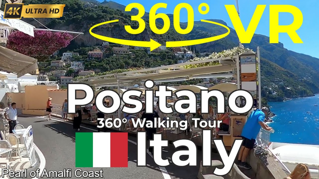 🇮🇹 Фантастический Позитано, Италия. Пешеходная экскурсия 360&deg; по самым интересным местам в 4K VR